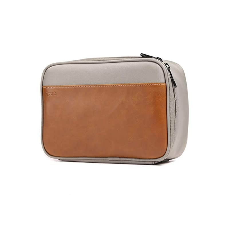 Electronics Organizer,Large Travel Cable Cord Bag Waterproof Gear Accessories Storage Case for USB, Phone, Laptop Charger, Hard Drive,Tech Gadgets (Greyish-Green-Large)