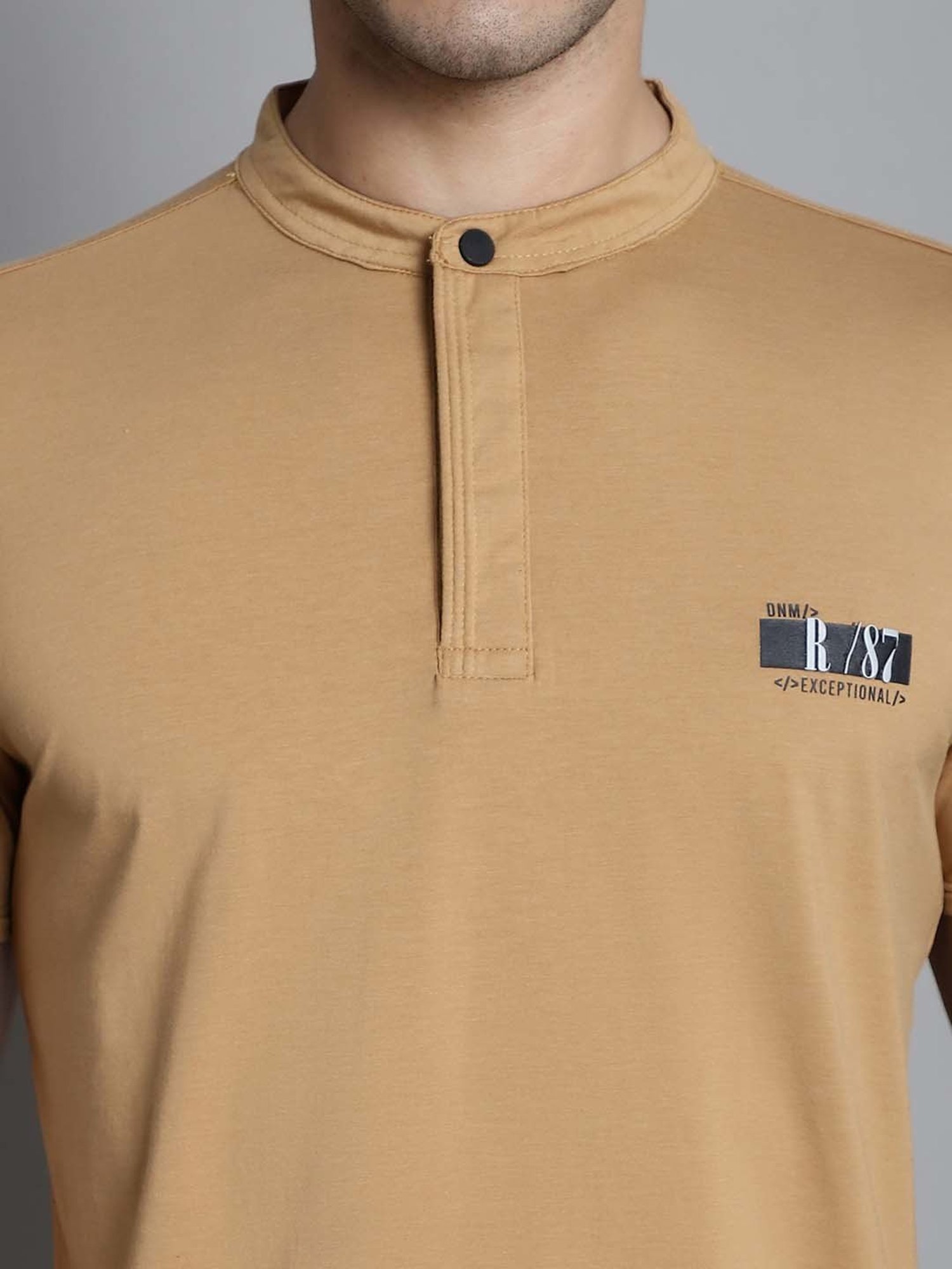 Venitian- Forbidden Clothing Light Mustard Slim Fit T-Shirt