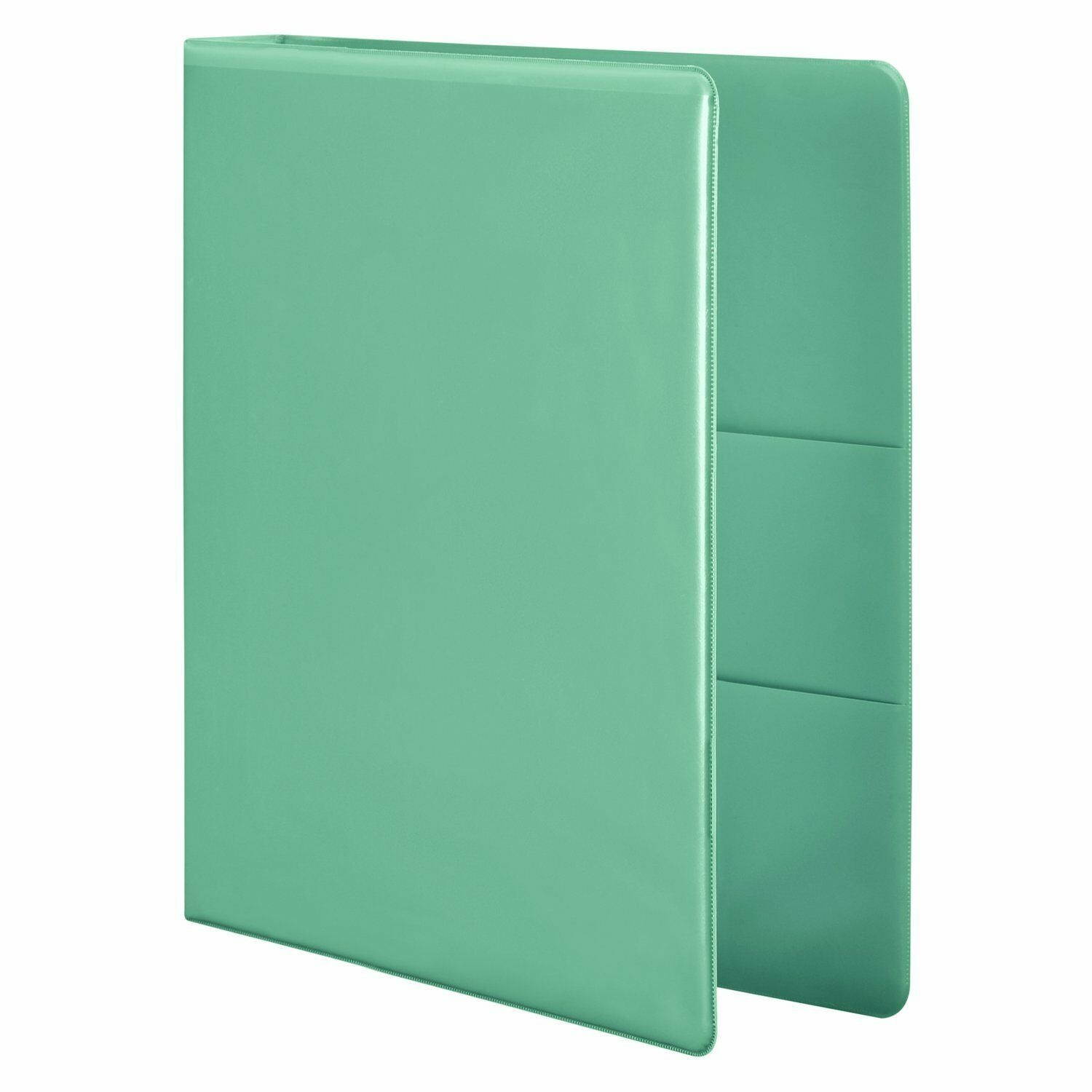 Wilson Jones Premium Single-Touch Locking Round Ring View Binder 2 Inch, Seafoam