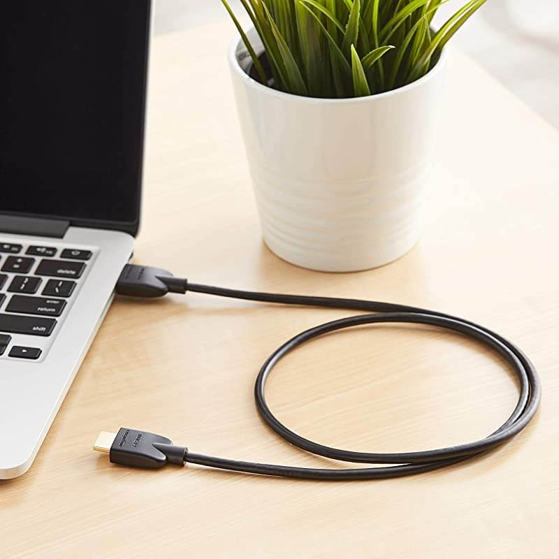 Flexible and Durable Premium HDMI Cable Supports Ethernet 3D 4K HDR and ARC 4K60Hz 18Gbps 3 Foot Black