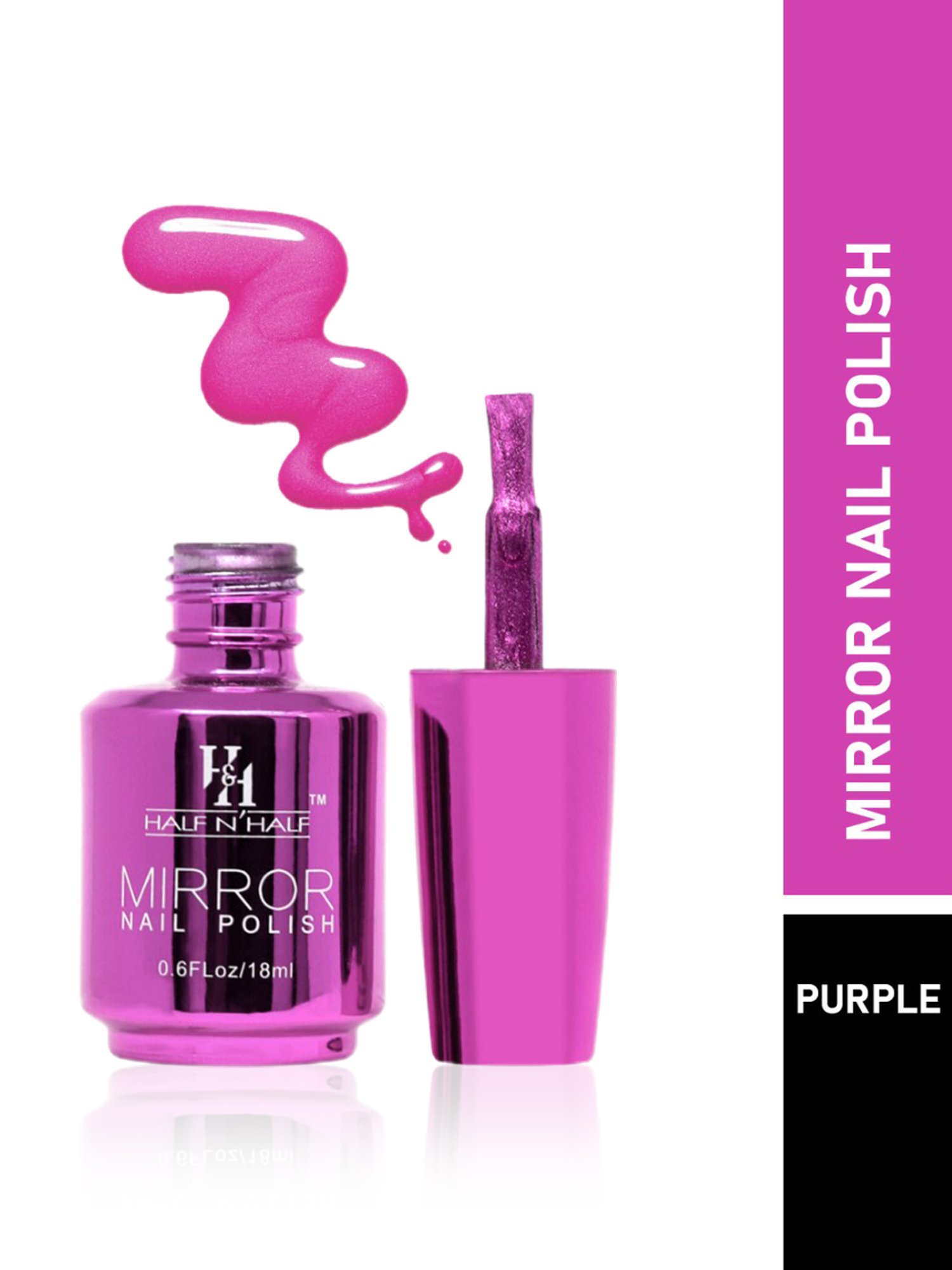 Half N Half Mirror Nail Polish Purple - 18 ml