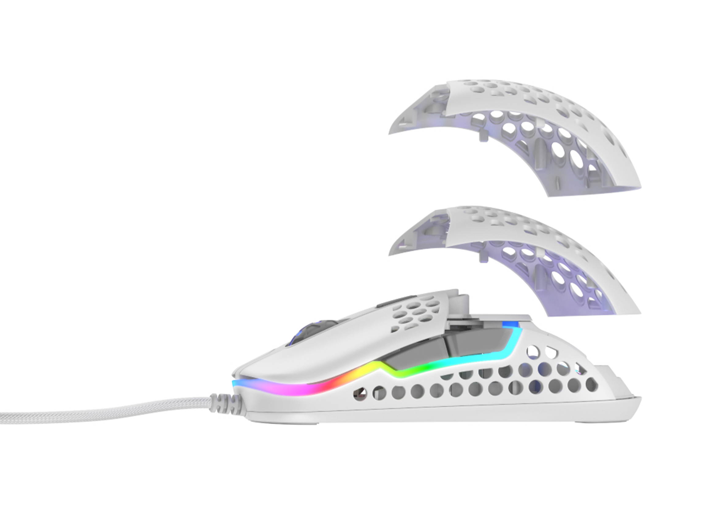 xtrfy M42 RGB White Wired Optical Ultra-Light Gaming Mouse