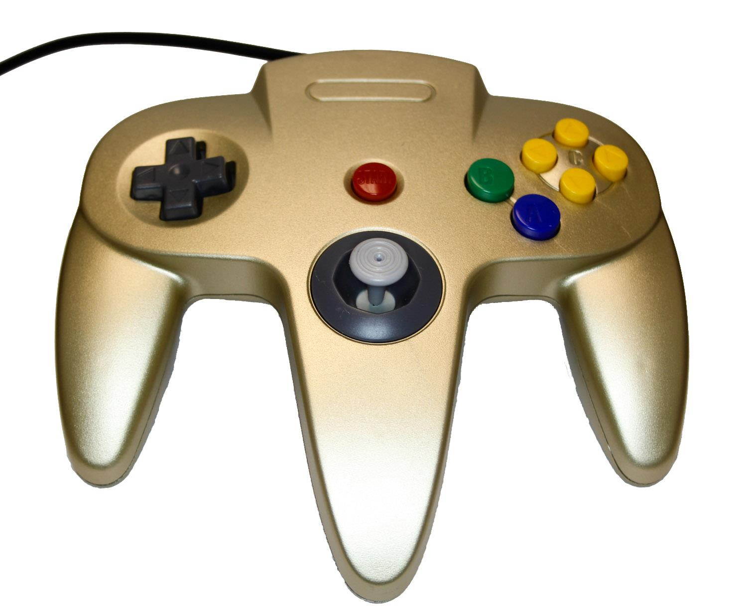 Gold Replacement Controller for Nintendo N64 by Mars Devices