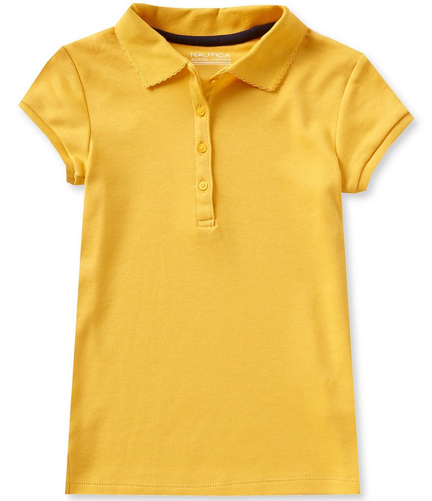 Nautica Big Girls 7-16 Short Sleeve Polo Shirt