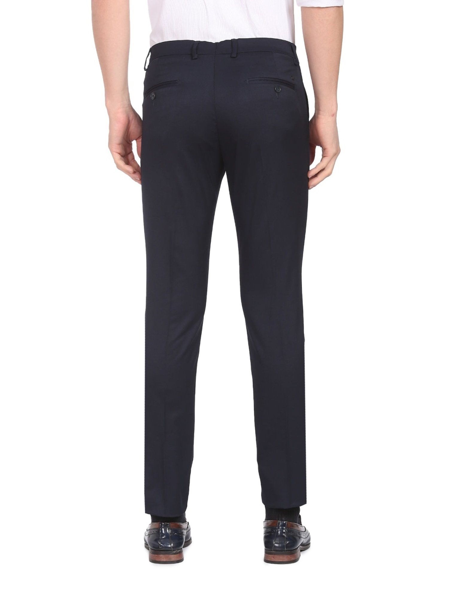 Arrow Blue Regular Fit Trousers