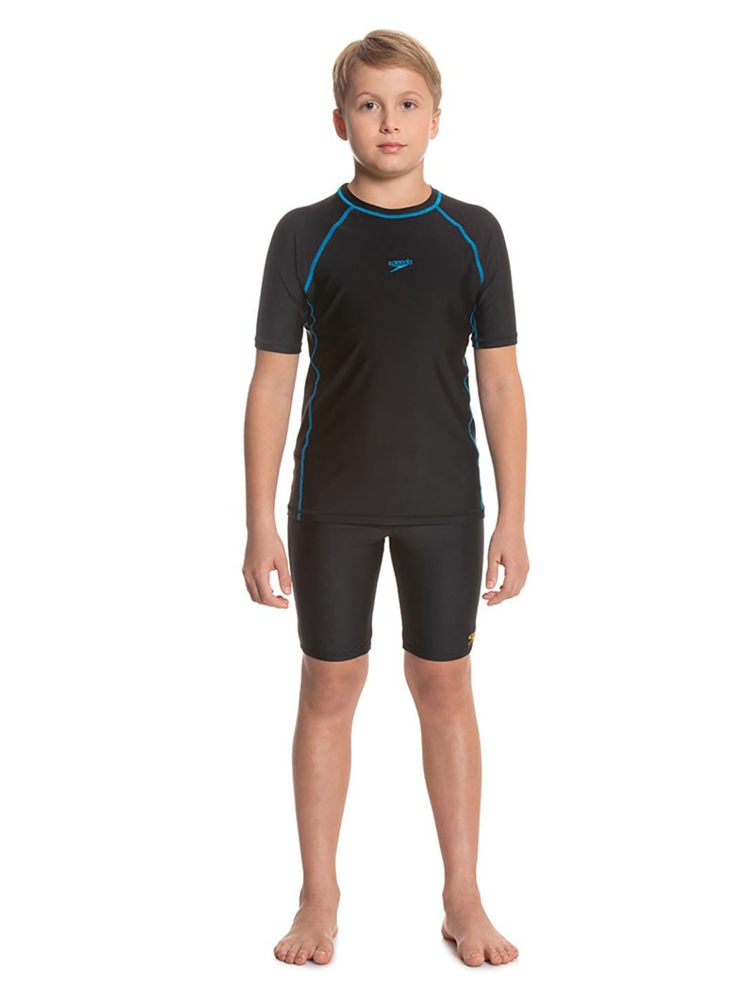 Speedo Kids Black Solid Swimsuit