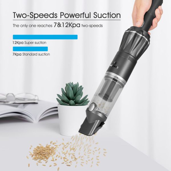 MOOSOO Pro K12 Handheld Vacuum Cordless Stick  Vacuum Long Runtime Detachable Battery, Extra Large Dustbin, Powerful Brushless Motor, Ultra Quiet Lightweight, High Efficiency Filtration ?for Home