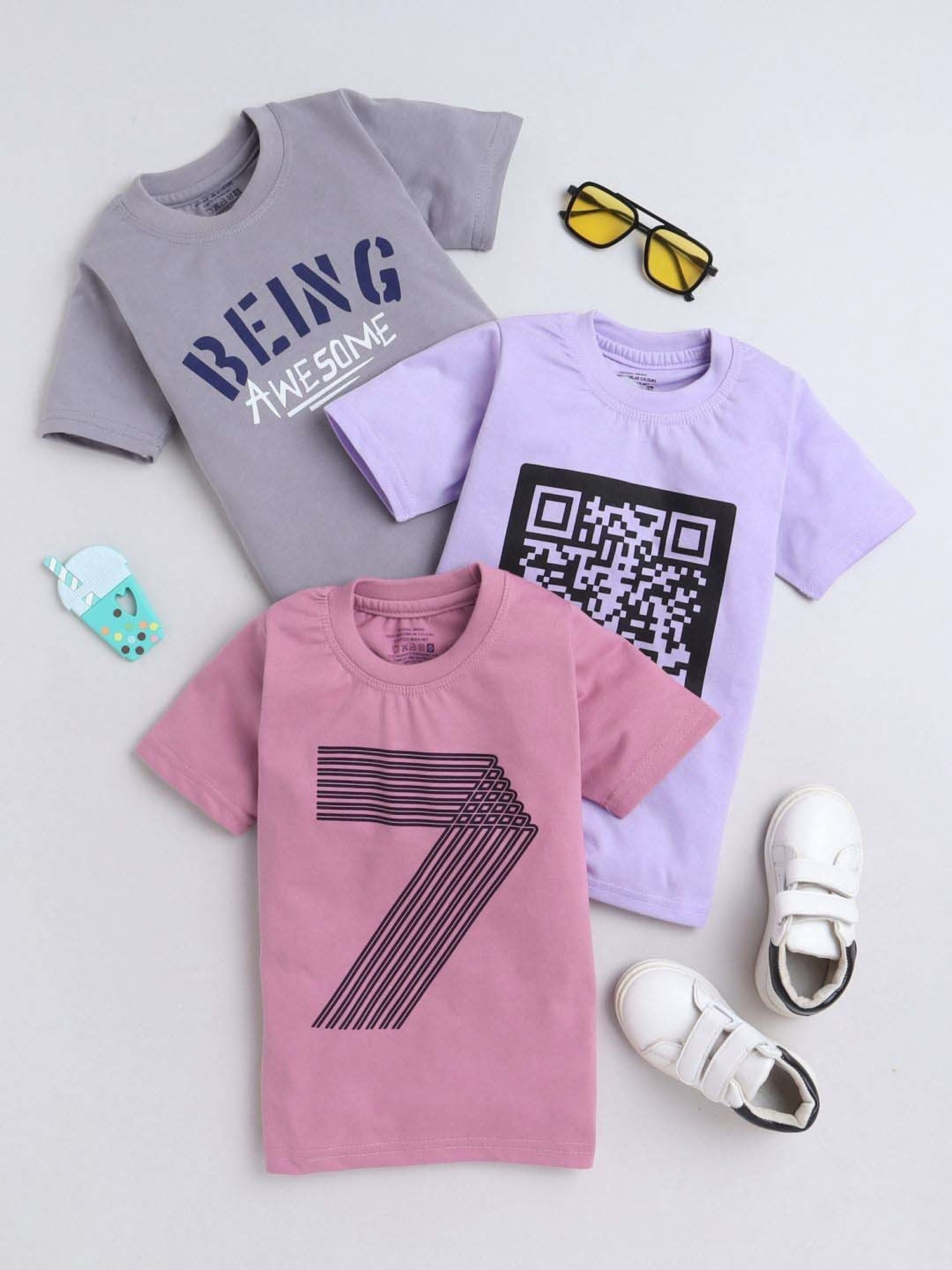 Fourfolds Unisex Multicolor Printed T-Shirt