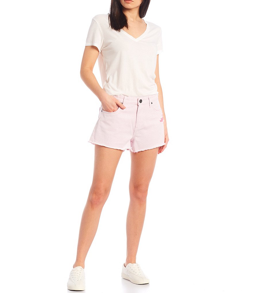KUT from the Kloth Jane High Rise Fray Hem Destruction Detail Shorts