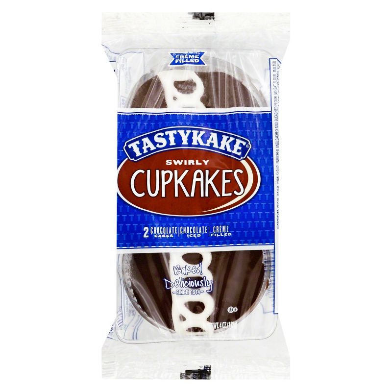 Tastykake Cream Filled Swirly Chocolate Cupcakes - 2PK