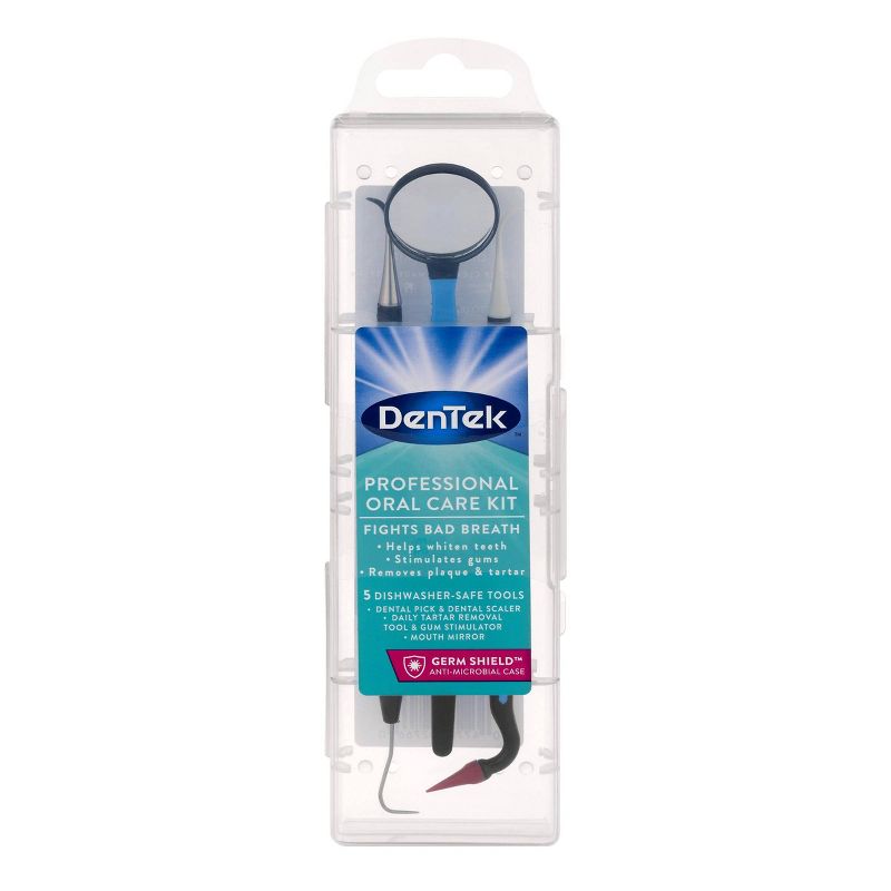 DenTek Professional Oral Care Kit - 2ct Kit with Dental Pick & Scaler, Tartar Removal Tool & Gum Stimulator, and Mouth Mirror