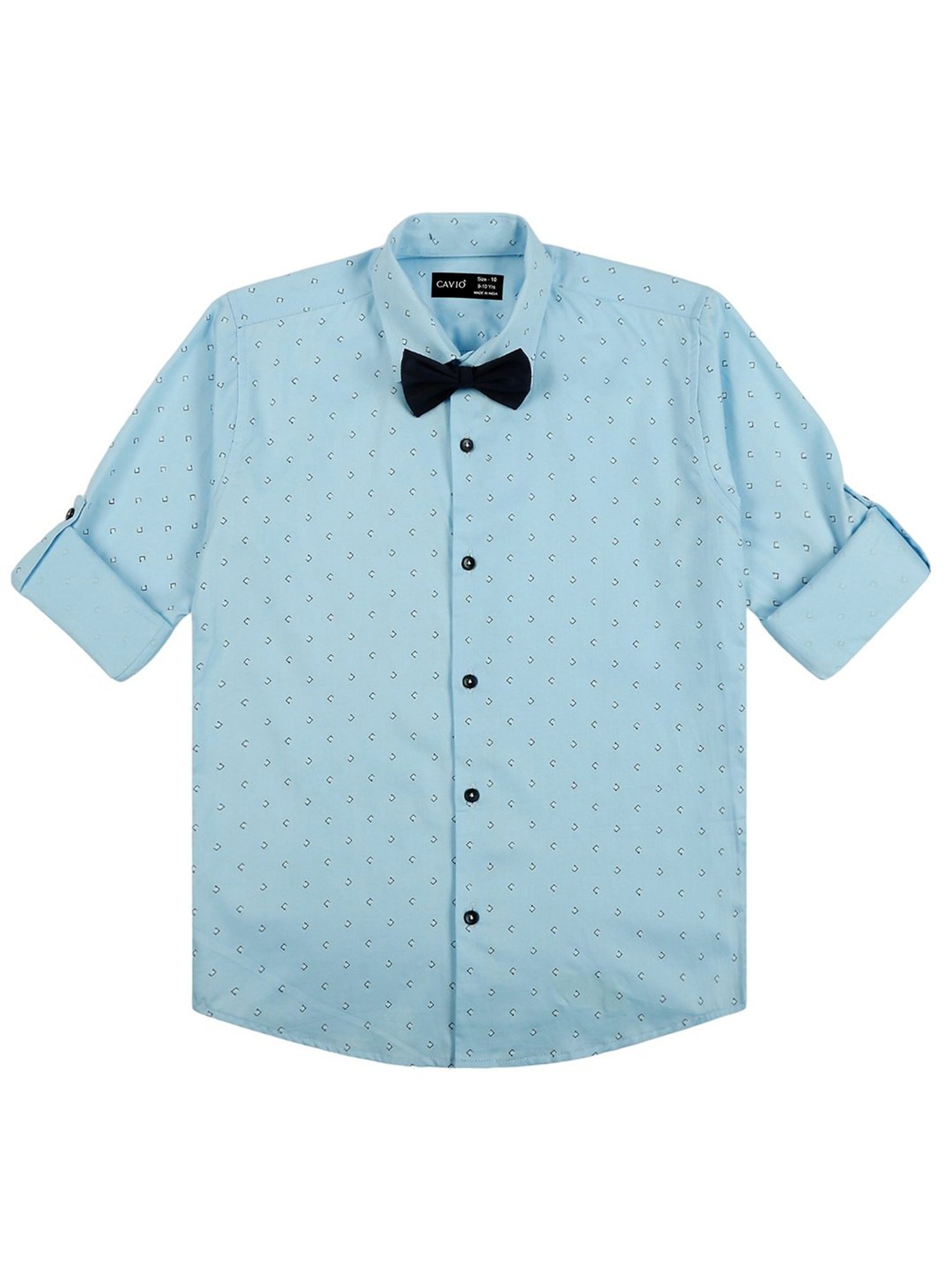 Cavio Kids Blue Cotton Printed Shirt
