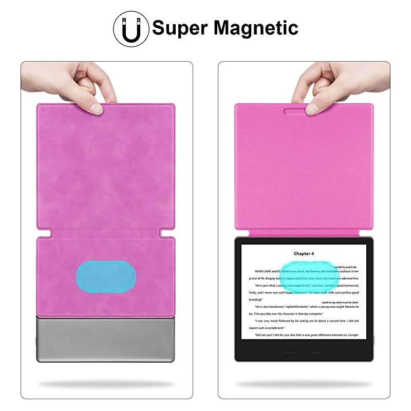 Skin Touch Feeling Case for All-New Kindle Oasis(10th Gen, 2019 Release & 9th Gen, 2017),Durable Soft Leather with Auto Wake/Sleep,Strong Adsorption for All-New 7''Kindle Oasis,The Maple Yellow