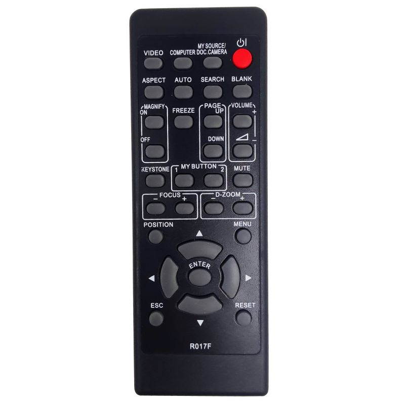 INTECHING R017F Projector Remote Control for Hitachi BZ-1, CP-A221N, CP-A222WN, CP-A301N, CP-A302WN, CP-A352WN, CP-AW2519N, CP-AW251N, CP-AW252WN, CP-AW312WN, CP-D27WN, CP-D32WN, CP-DW25WN