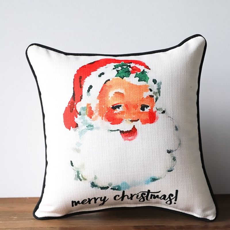 Christmas 16.0" Vintage Santa Pillow Claus Home Decor  -  Decorative Pillow
