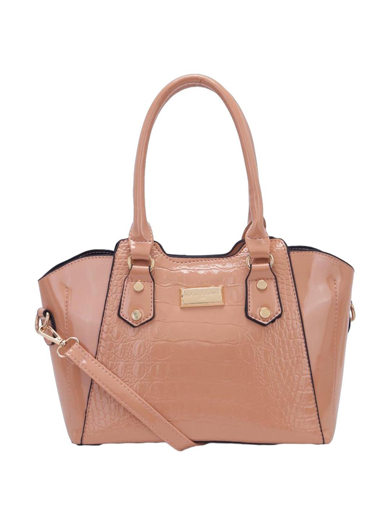 Pierre Cardin Brown Textured Satchel Handbag