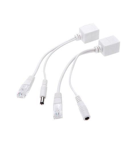 1PCS Power Over Ethernet Passive PoE Adapter Injector + Splitter Kit PoE Cable