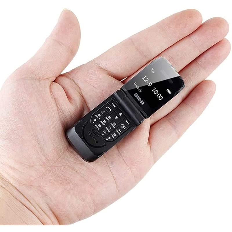 J9 World Mini Smallest Flip Mobile Phone Unlocked Black