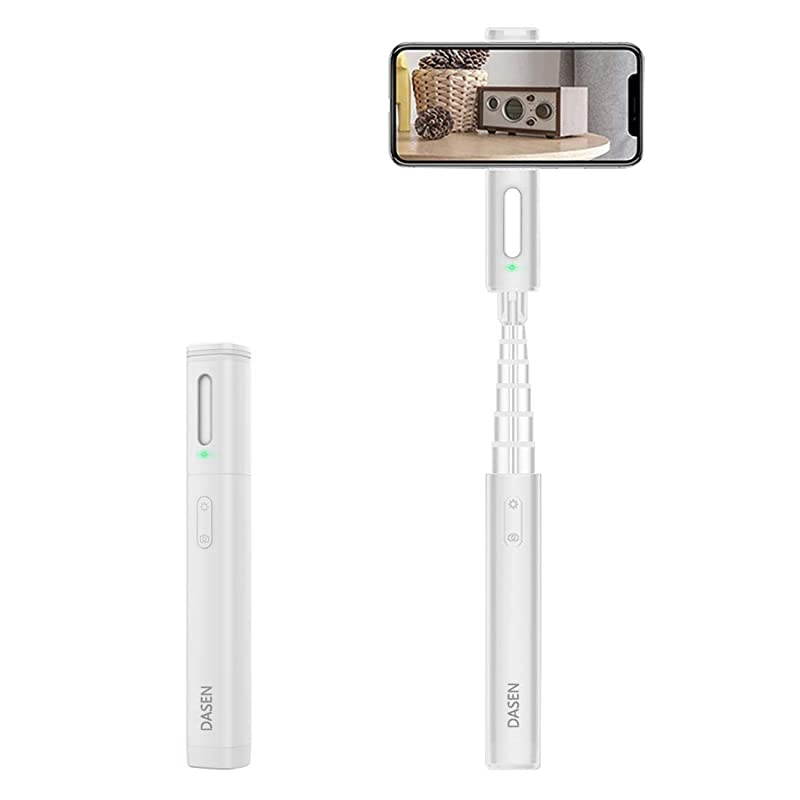 Stick Bluetooth Compact Cell Phone Stick Android Mini Stick with Light Wireless for iPhone 11 Pro Max 6 7 8 Plus Galaxy S8 Plus Note 9 10 and More White