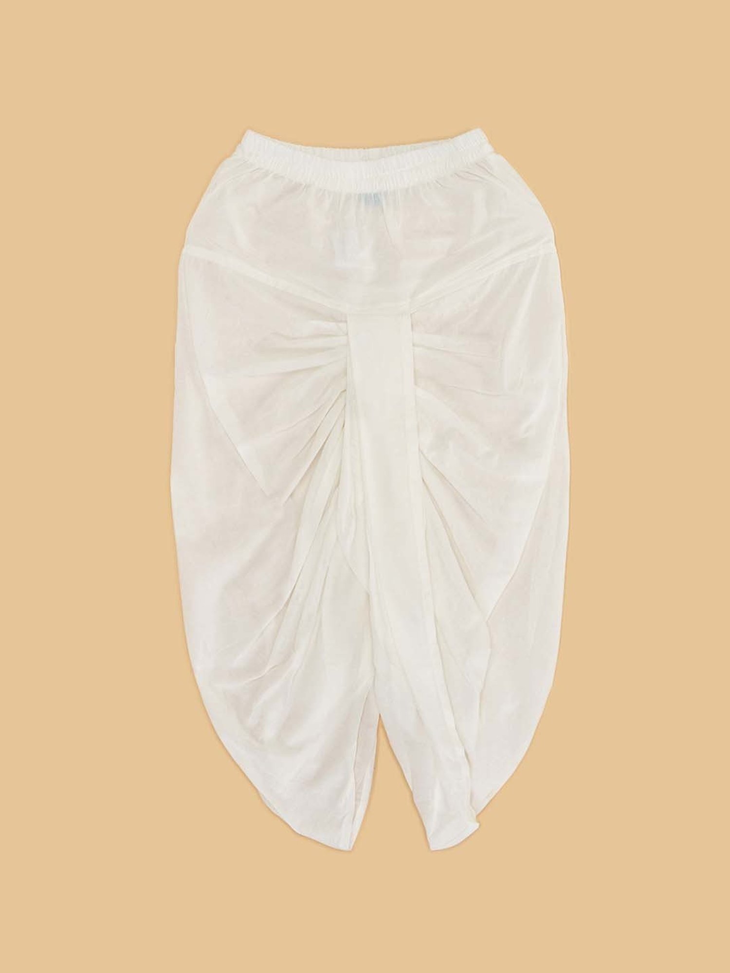 YU by Pantaloons Kids Wine & White Cotton Self Pattern Full Sleeves Kurta Set