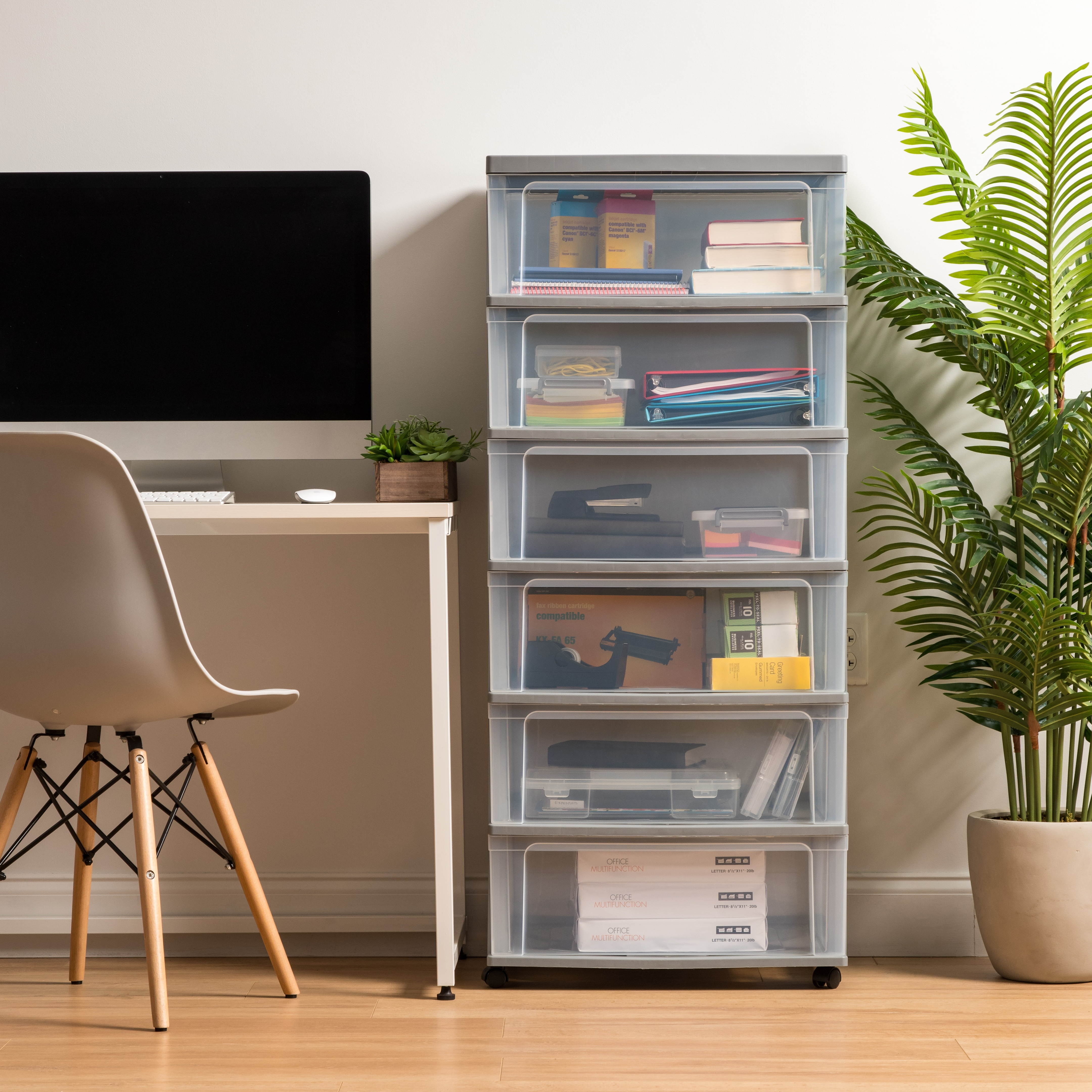 IRIS 6 Drawer Wide Chest, 1 Pack, Gray