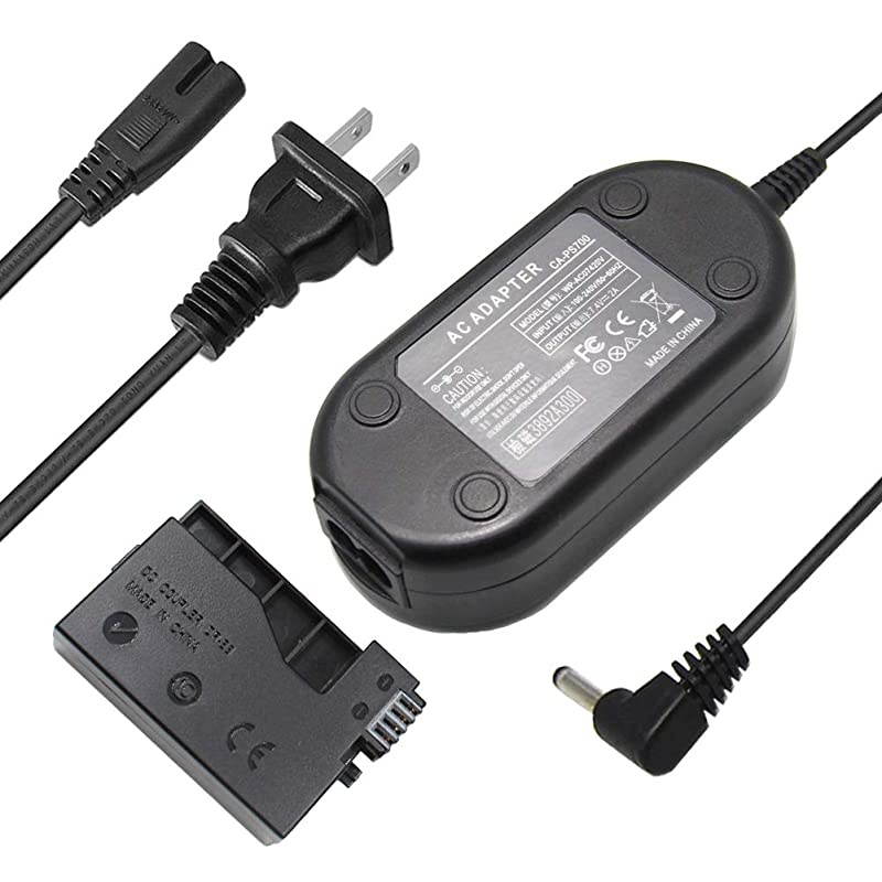 ACK-E8 AC Power Adapter Supply DR-E8 DC Coupler Charger  kit Compatible with Canon EOS Rebel T5i T4i T3i T2i Kiss X6 Kiss X5 Kiss X4 700D 650D 600D 550D Camera (Canon LP-E8 Battery Replacement).