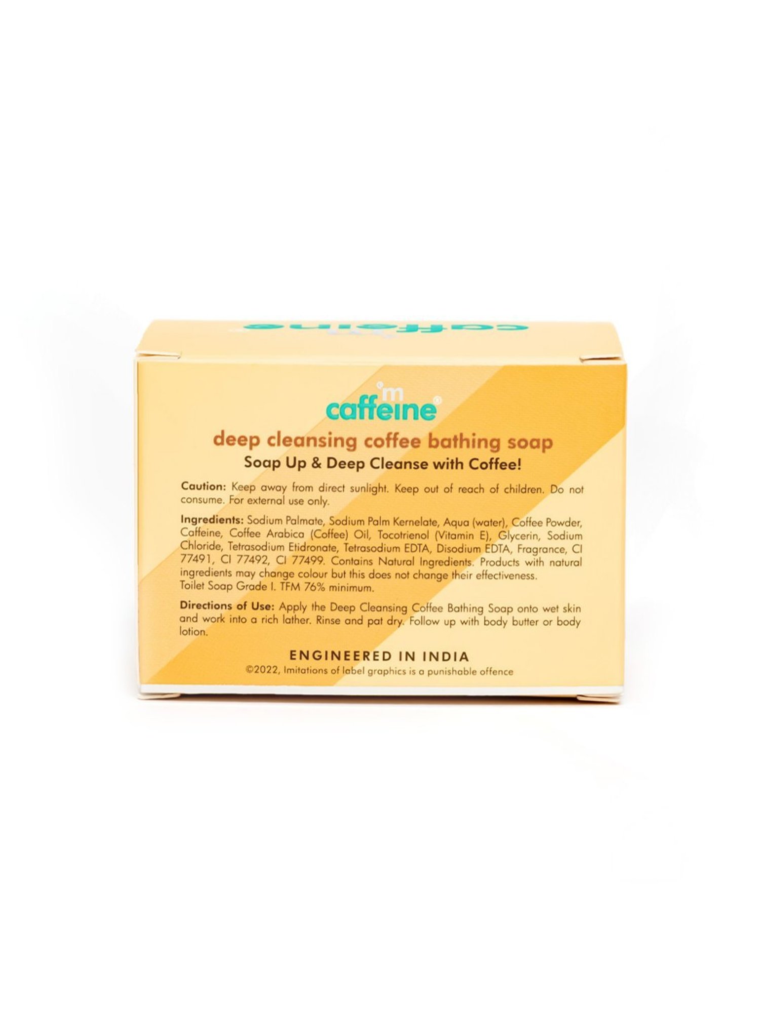 mCaffeine Deep Cleansing Coffee Bathing Soap - 75 gm
