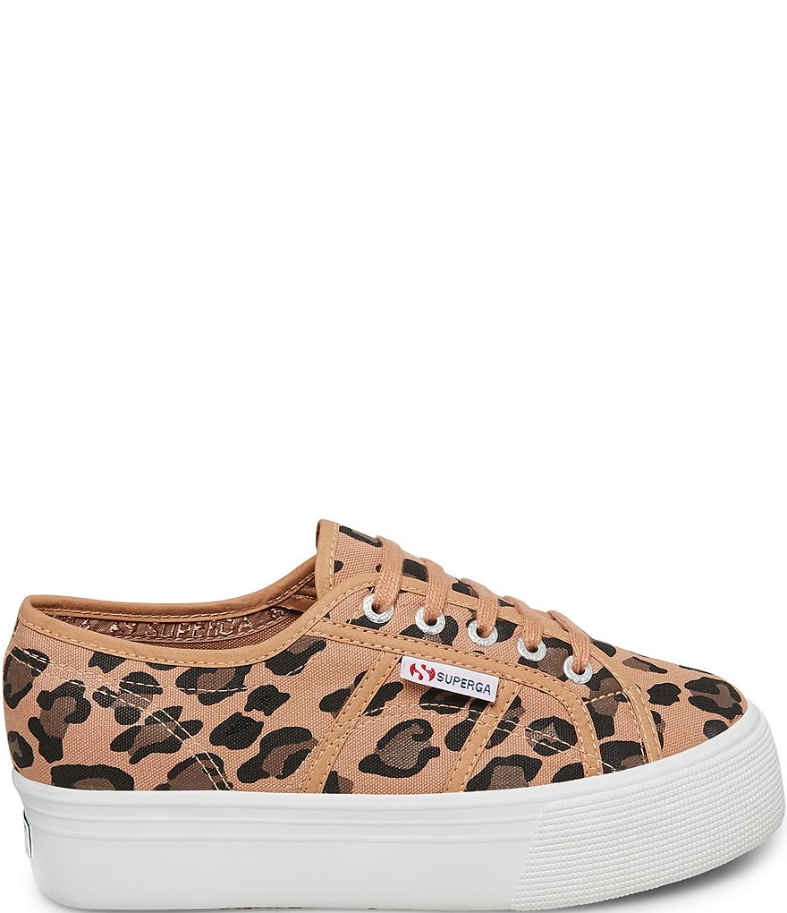 Superga Women's 2790 COTW Leopard Print Platform Sneakers