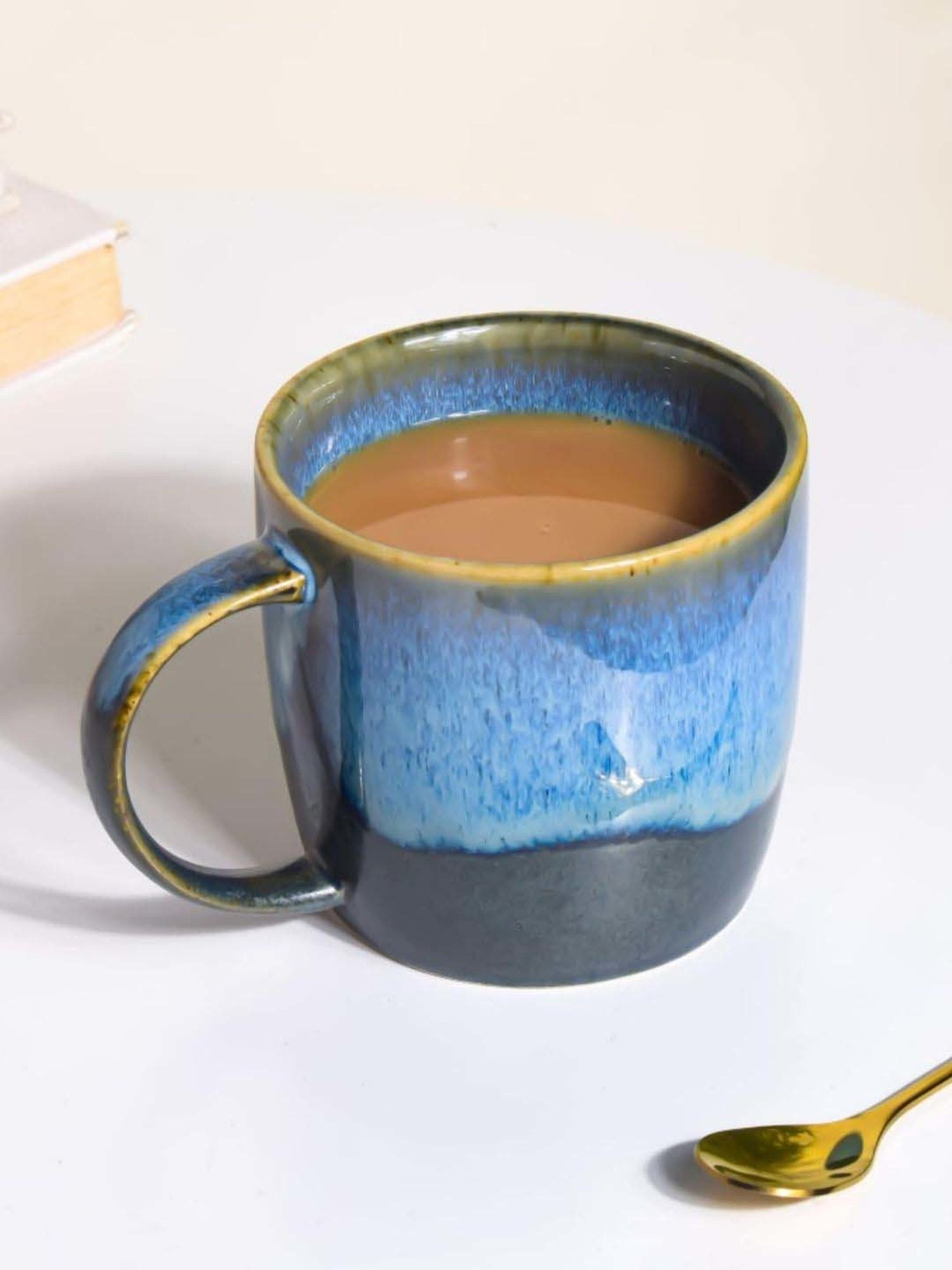 Nestasia Microwave Safe Set of 1 Blue Sapphire Ceramic Cup for Tea, Coffee and More, 300ml