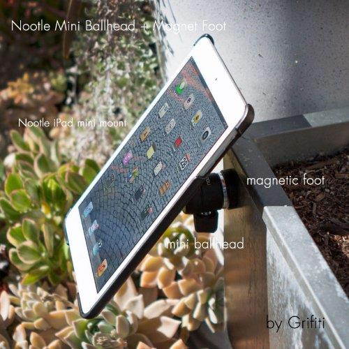 Grifiti Nootle Magnetic Camera Mount and Magnetic Camera Stand Magnetic Foot Nootle Mini Ball Head Heavy Duty Metal Securely Attaches to Steel or other Magnetic Surfaces