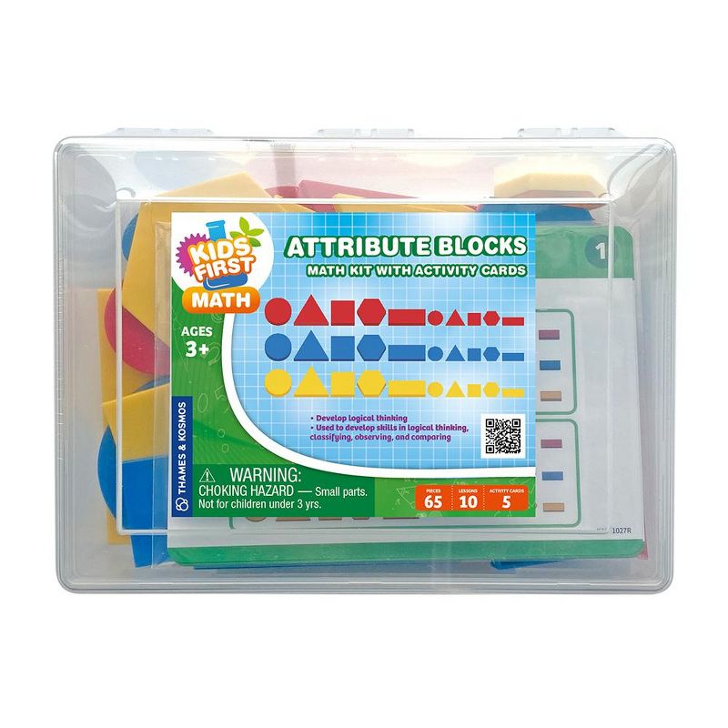 Thames & Kosmos Kids First Math: Attribute Blocks Math Kit with Activity Cards