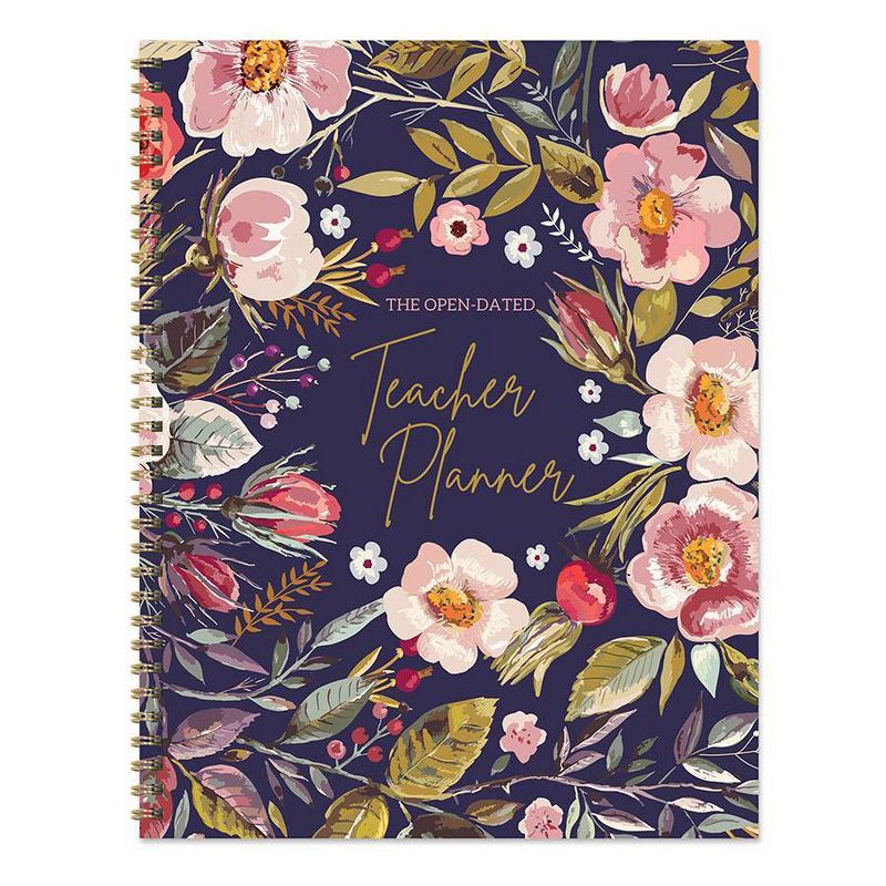 Undated Teacher Planner 8.5" x 11" Large Weekly Lesson Plan Book Botanical Floral - TF Publishing