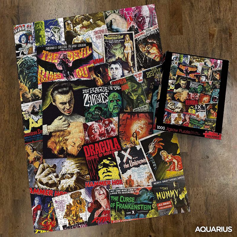 NMR Distribution Hammer Classic Horror Movies Collage 1000 Piece Jigsaw Puzzle