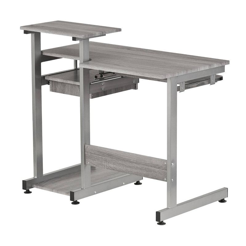 Complete Computer Workstation Desk Gray - Techni Mobili