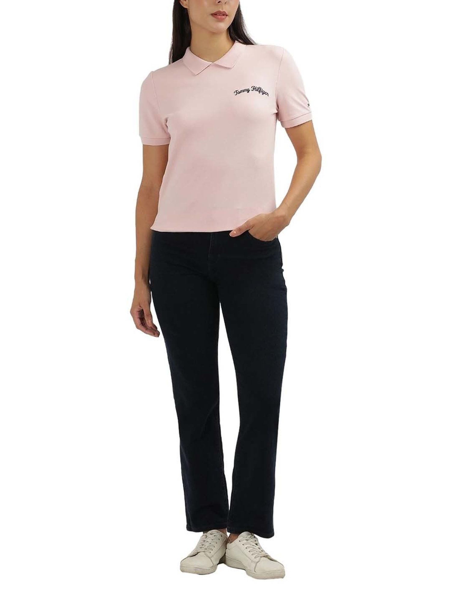 Tommy Hilfiger Pink Logo Regular Fit Polo T-Shirt
