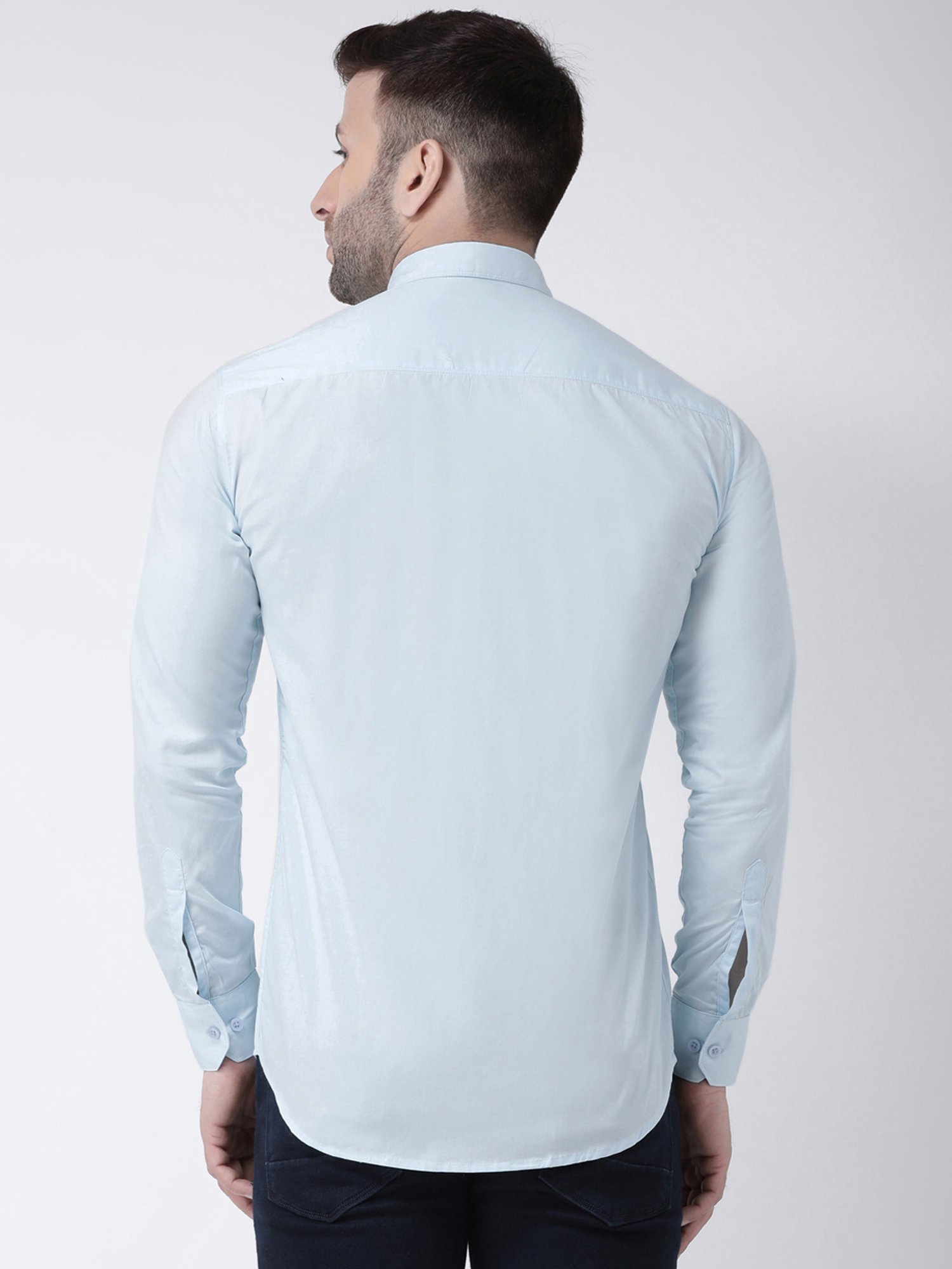 Hangup Plus Sky Blue Slim Fit Pure Cotton Shirt