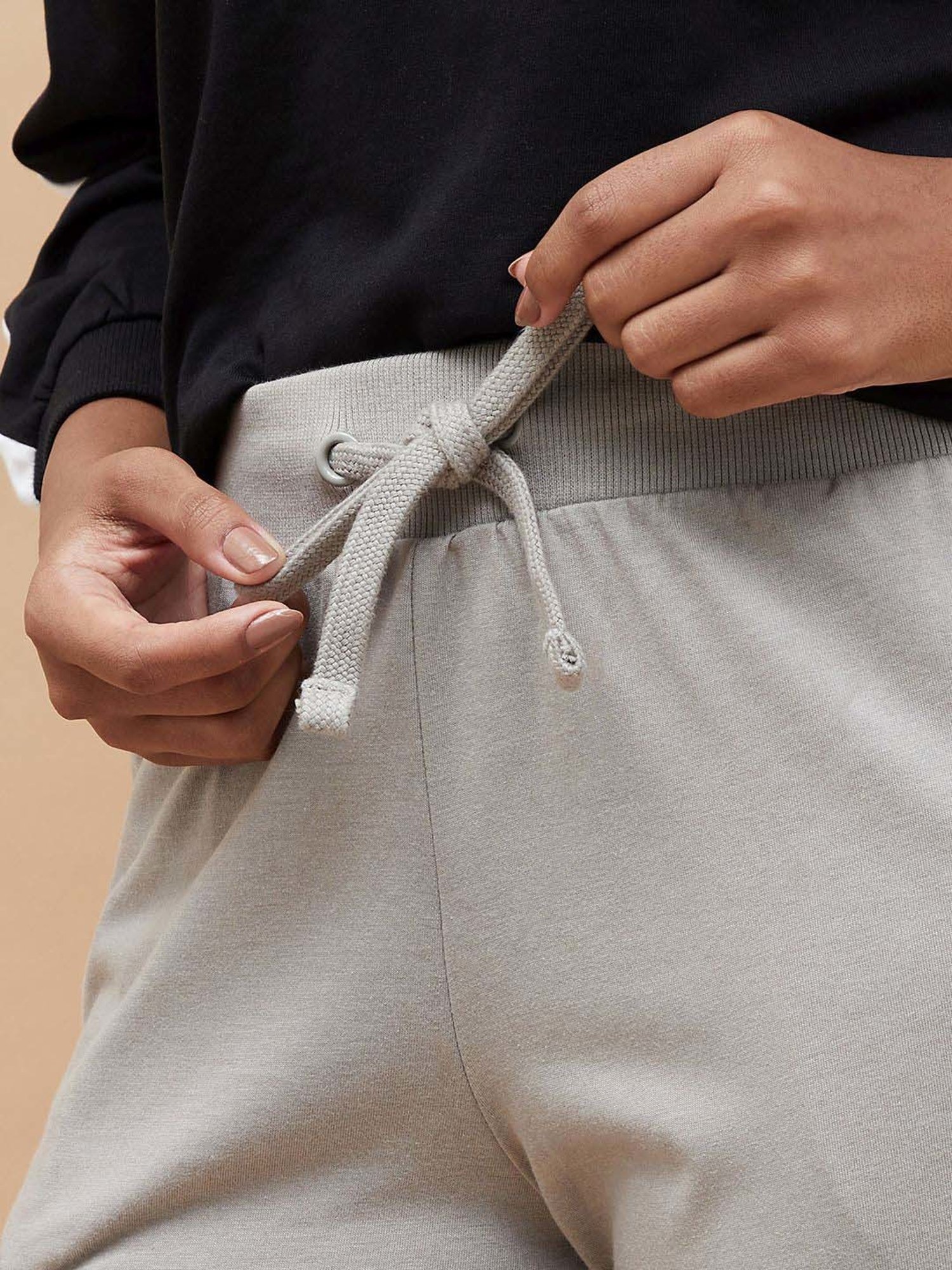 KAPPA Grey Cotton Mid Rise Sports Joggers