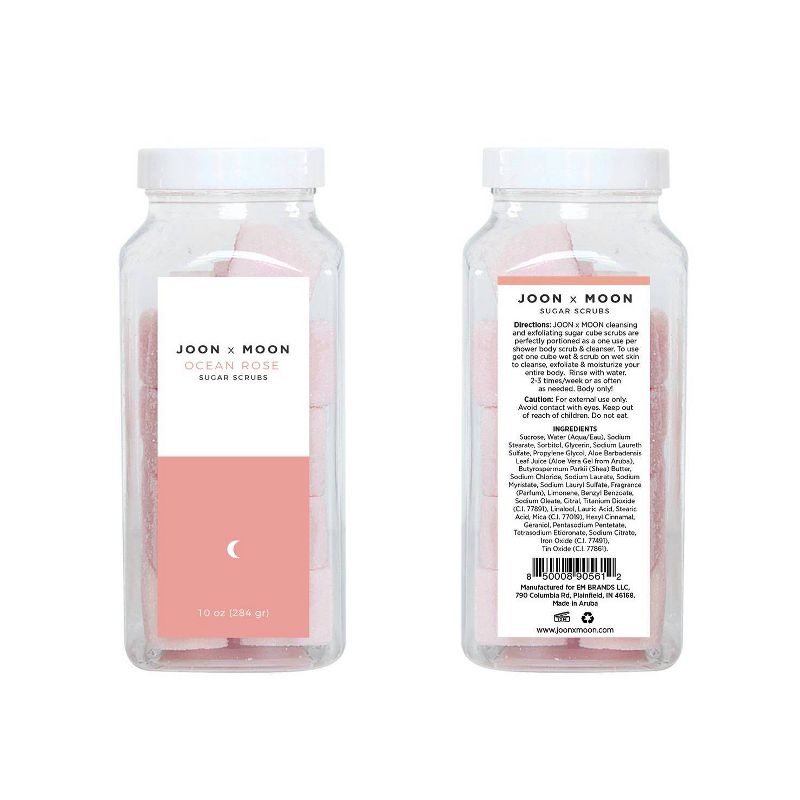 Joon X Moon Exfoliating Ocean Rose Sugar Cube - 10.5oz
