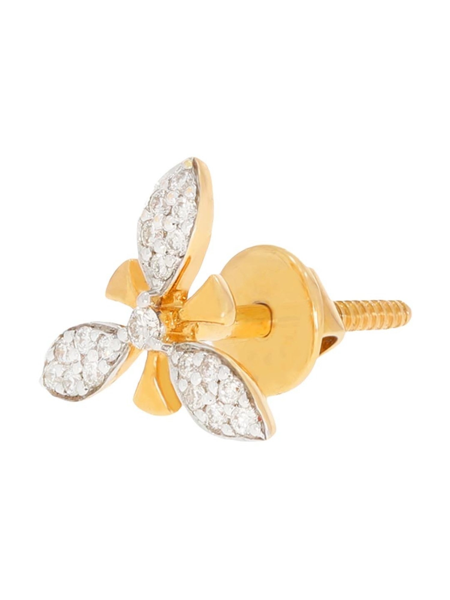 P.C. Chandra Jewellers 18 kt Gold & Diamond Earrings