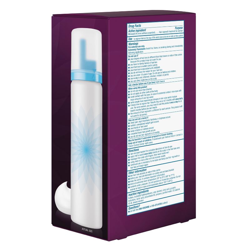 Women's Rogaine 5% Minoxidil Foam for Hair Regrowth - 4 Month Supply