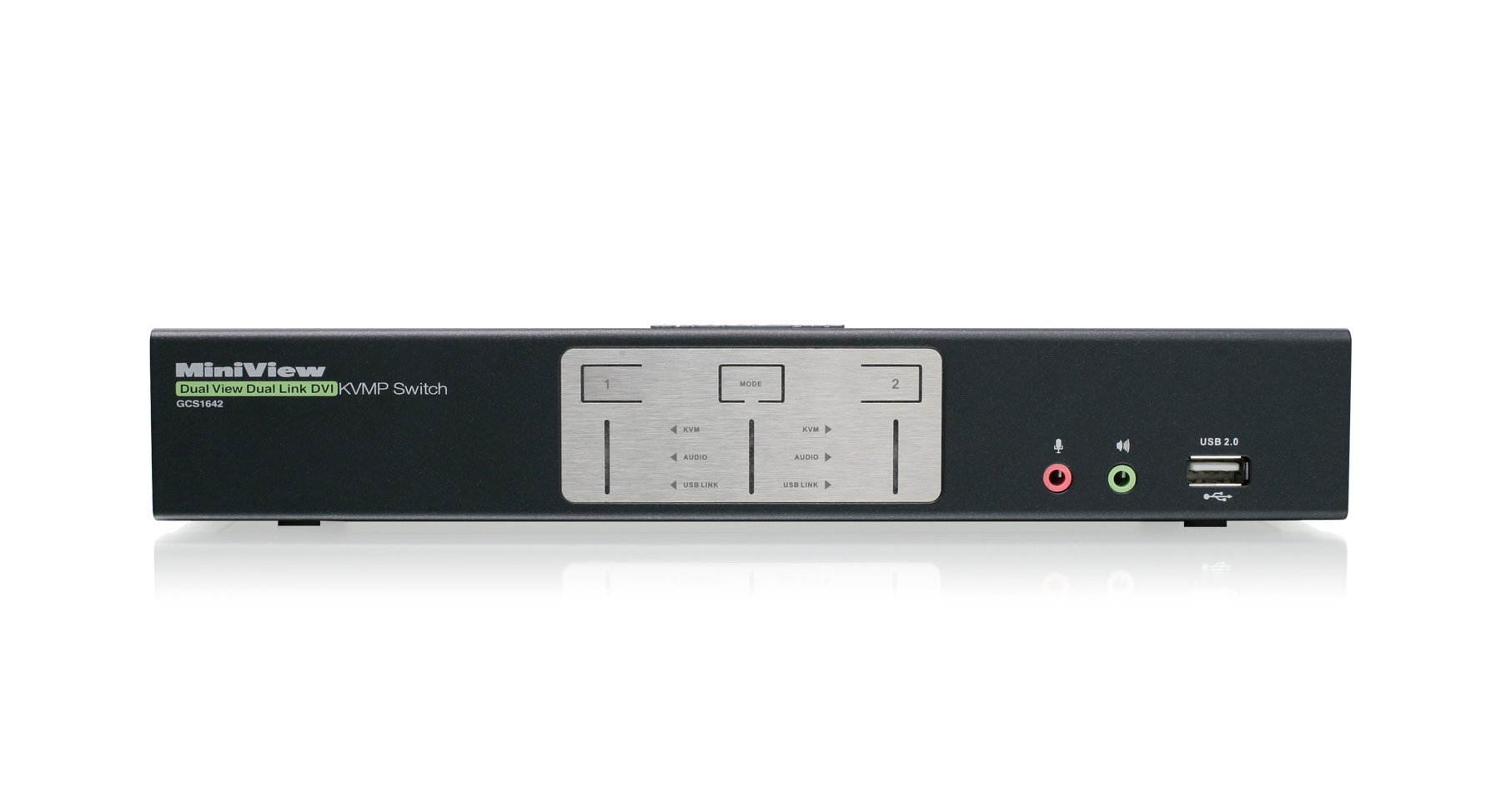 IOGEAR 2-Port Dual View Dual Link DVI KVMP Switch with Audio, w/Full Set of Cables (GCS1642 TAA Compliant)