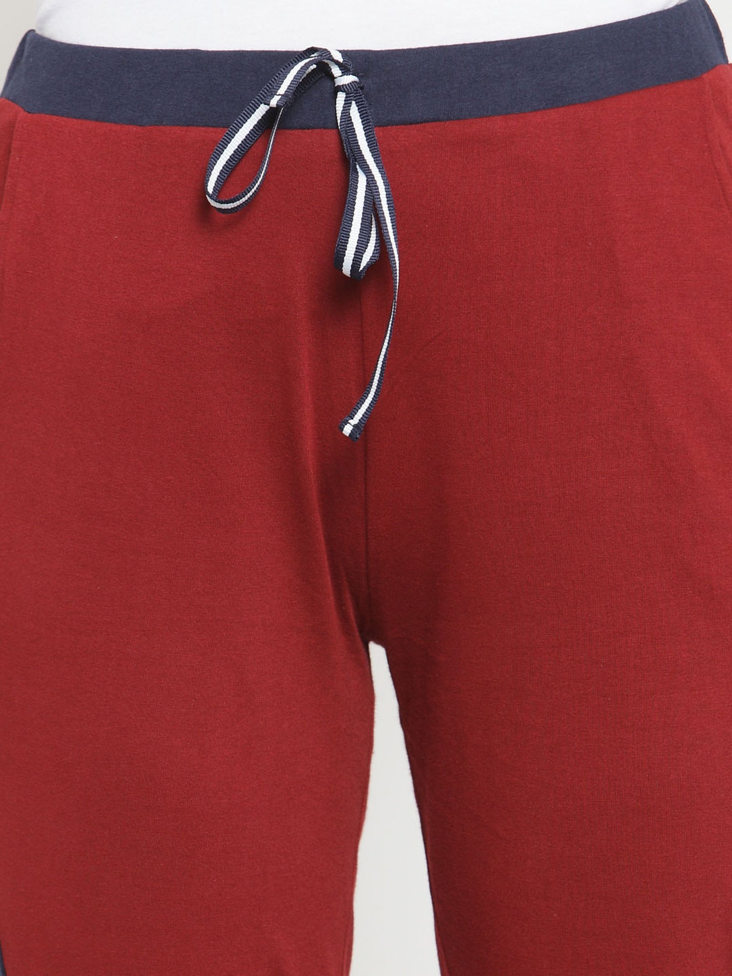 Boston Club Maroon Cotton Trackpants