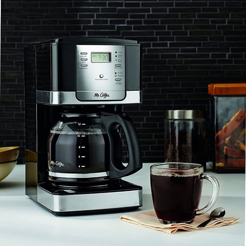 Mr. Coffee Advanced Brew 12-Cup Auto-Pause Programmable Coffee Maker, Black