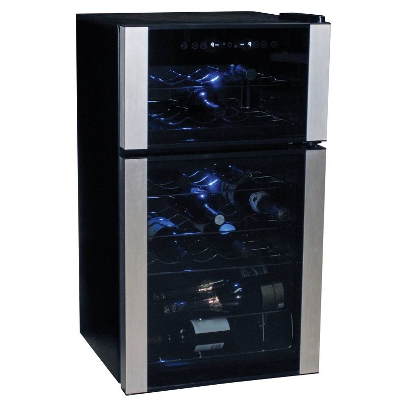 Koolatron 29-Bottle Dual-Zone Wine Cooler - Black