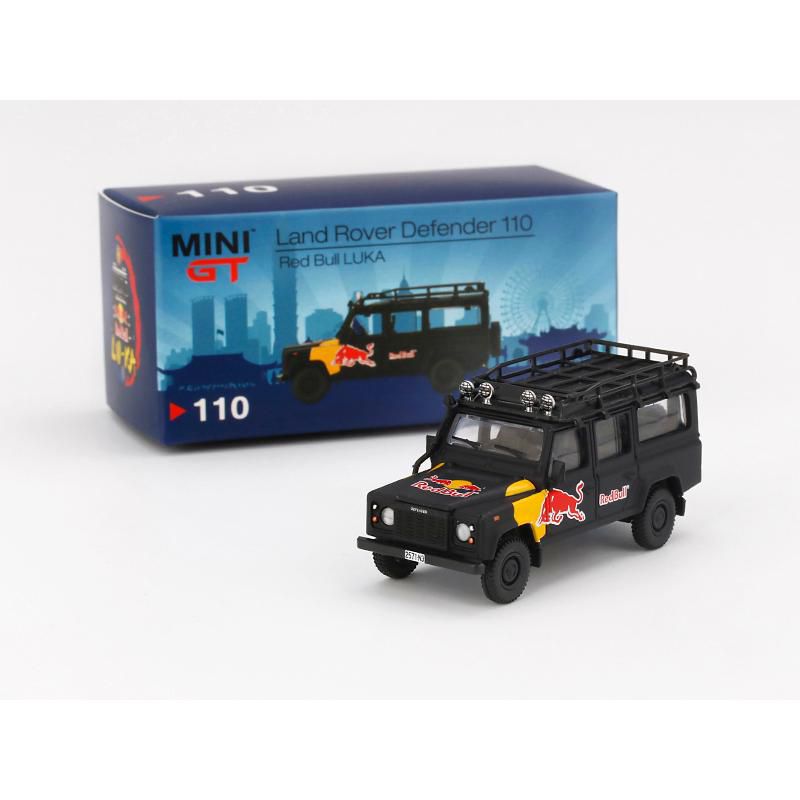 Land Rover Defender 110 "Red Bull LUKA" Black Limited Edition to 3000 pieces 1/64 Diecast Model Car by True Scale Miniatures