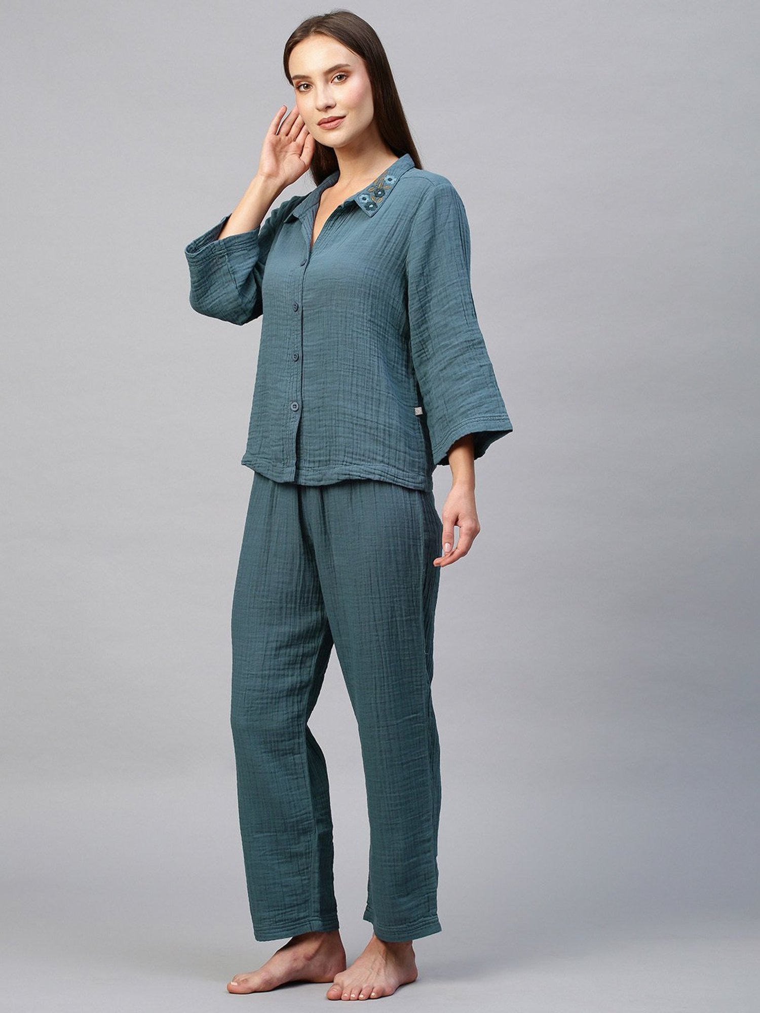 Chemistry Blue Shirt With Pyjamas