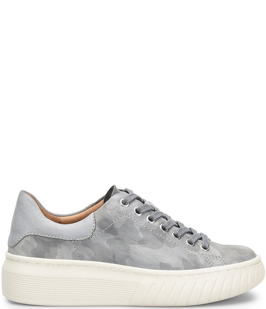 Sofft Parkyn Leather Camo Print Lace-Up Sneakers