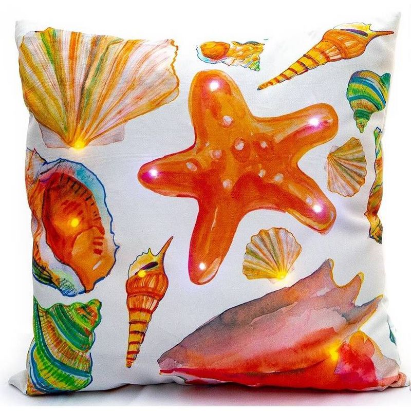 Ultimate Innovations 2pk Indoor/Outdoor Decorative Throw Pillows Seashell