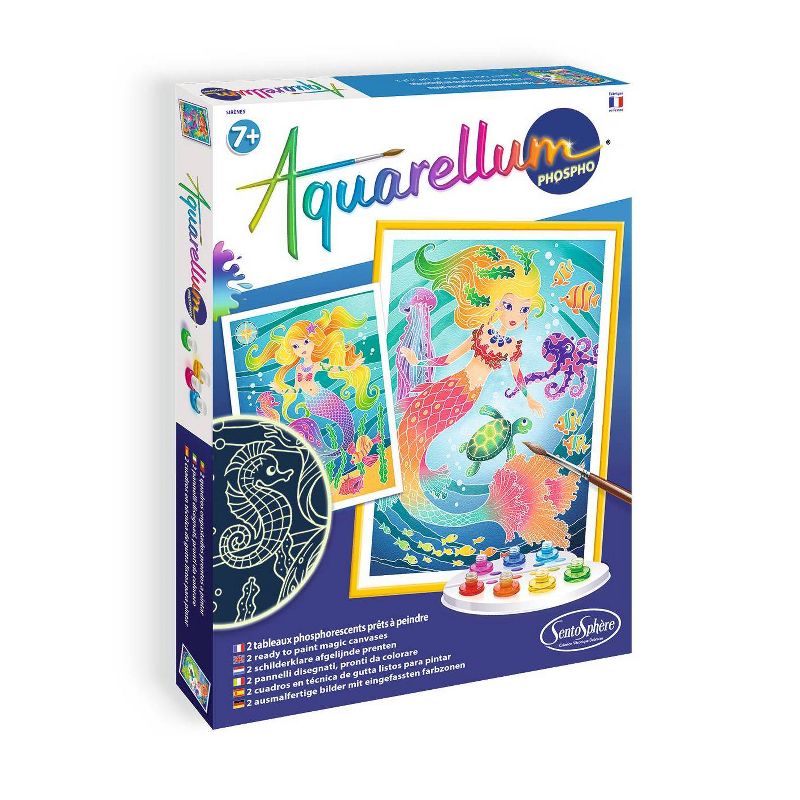 12ct Painting Kit Aquarellum Phospho Mermaids - SentoSphere USA