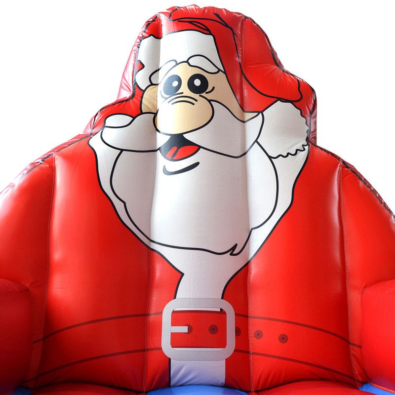 Costway Inflatable Santa Claus Bounce House Castle Jumper Christmas Bouncer Without Blower